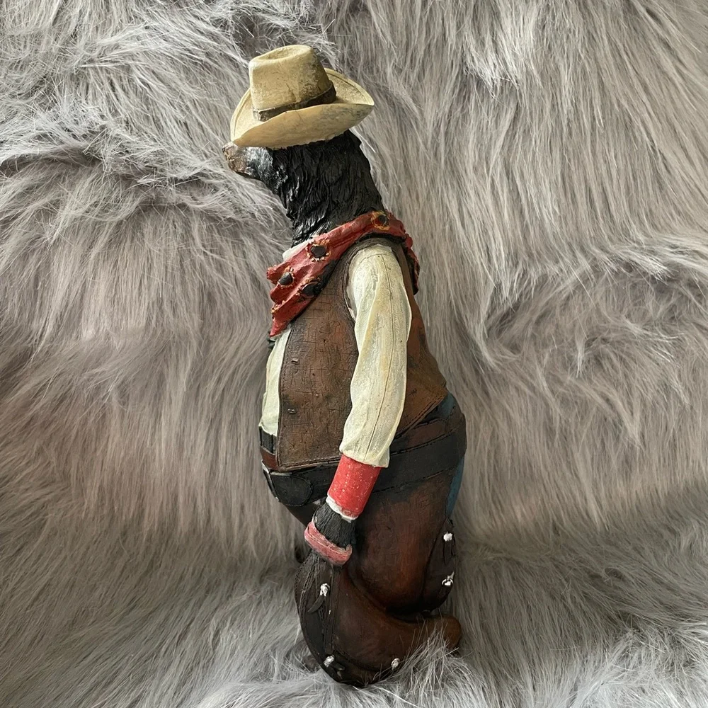 Unbranded resin Cowboy Bear Figurine with Red Bandana. - Picture 4 of 4